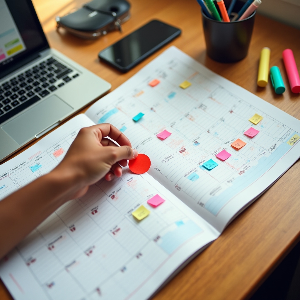 Gestione calendario scadenze bandi su scrivania organizzata